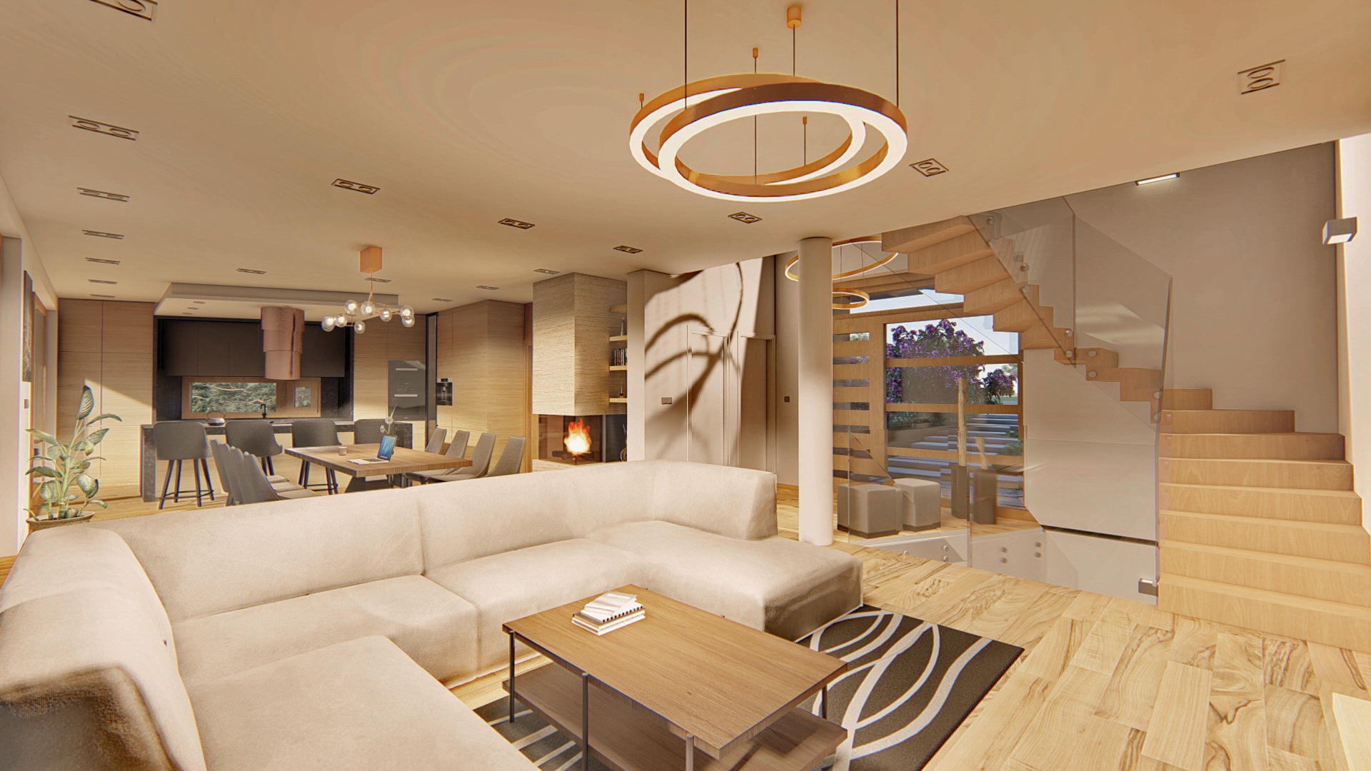 Modern otthon belsőépítészeti tervezése Telkiben