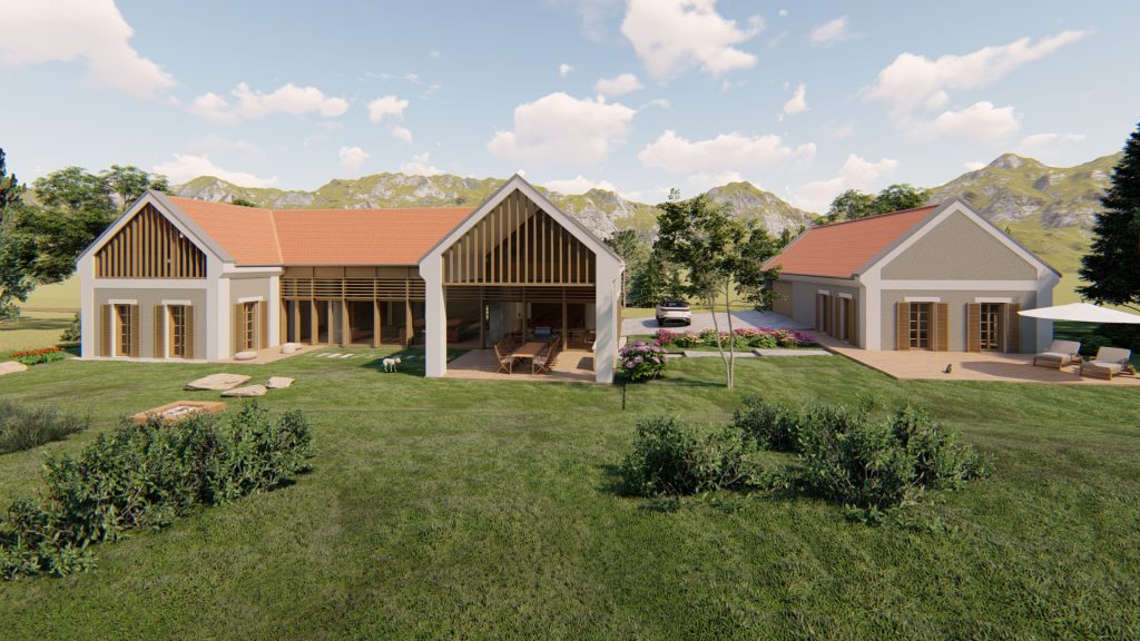 Családi ház hagyományos külsővel Balatonhenyén - hátsó homlokzat