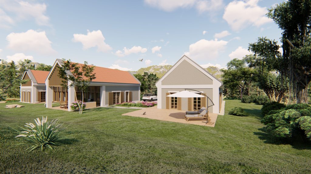 Családi ház hagyományos külsővel Balatonhenyén - látványterv