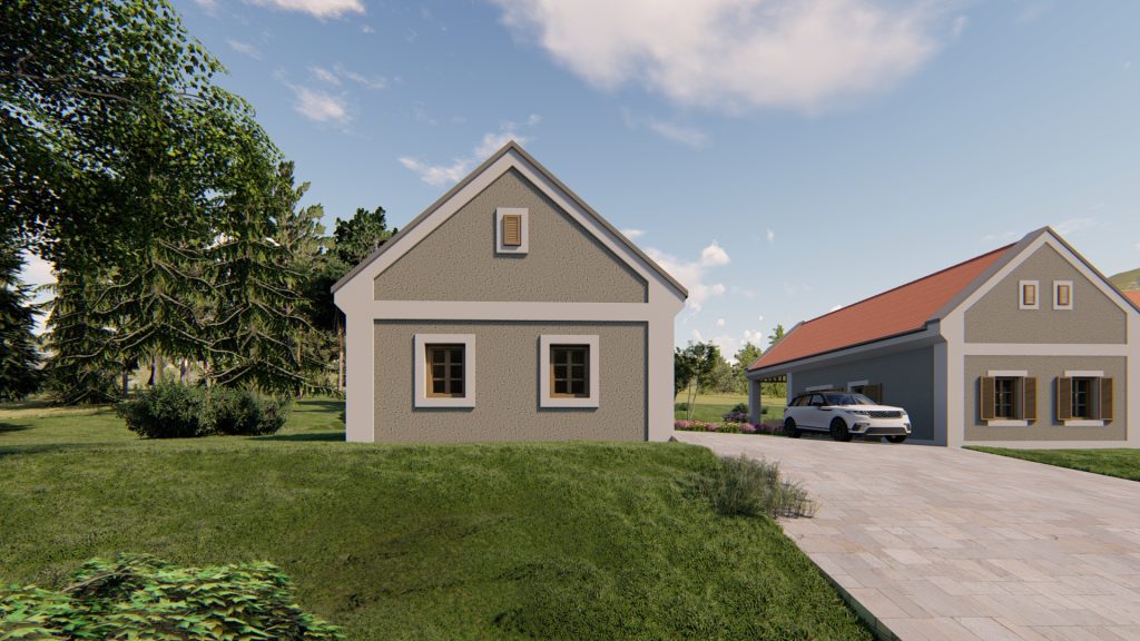 Családi ház hagyományos külsővel Balatonhenyén - utcafronti homlokzat