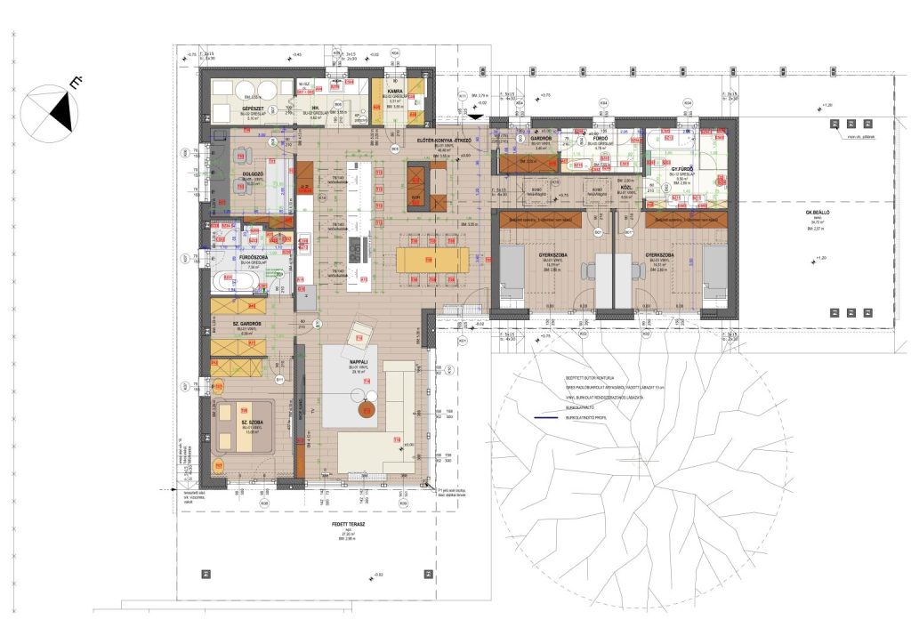 alaprajz, érdi családi ház